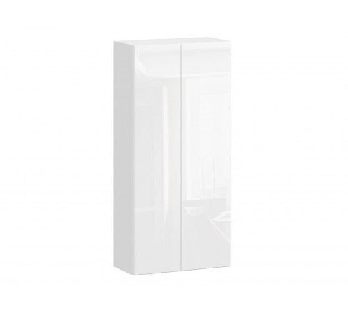 Модерн Пенал навесной 2 дв 60х129х29,6 см, белый/белый глянец (Бруно)