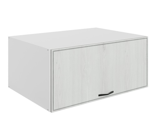 Монако Шкаф навесной антресольный глубокий 1 дв 80х36х56,6 см, белый/дуб белый матовый