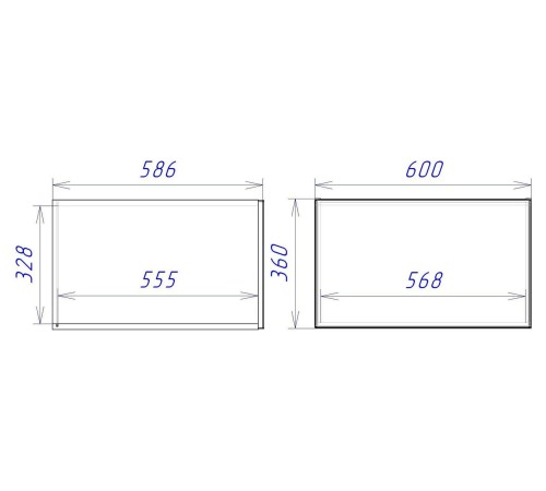 Женева Шкаф антресольный глубокий 1 дверь 60 см, дуб палермо/серый камень
