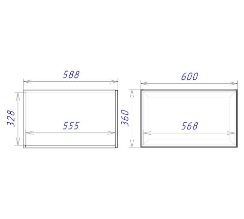 Женева Шкаф антресольный глубокий 1 дверь со стеклом 60 см, дуб палермо/стекло