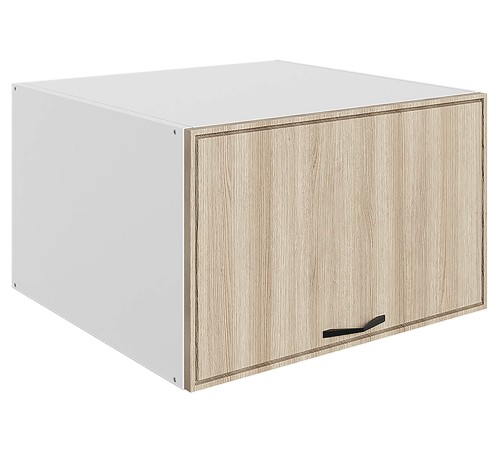 Монако Шкаф навесной антресольный глубокий 1 дв 60х36х56,6 см, белый/кешью матовый