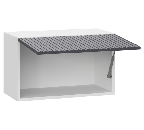Стайл Навесной шкаф антресольный 1 дв 60х36 см, белый/графит Стайл Навесной шкаф антресольный 1 дв 60х36 см, белый/графит