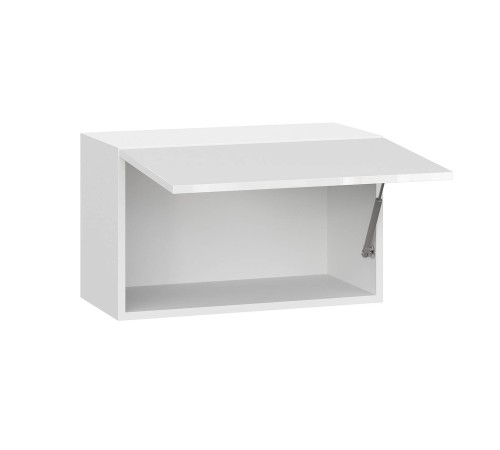 Модерн Шкаф антресольный 1 дв 60х36 см, белый/белый глянец (Бруно)