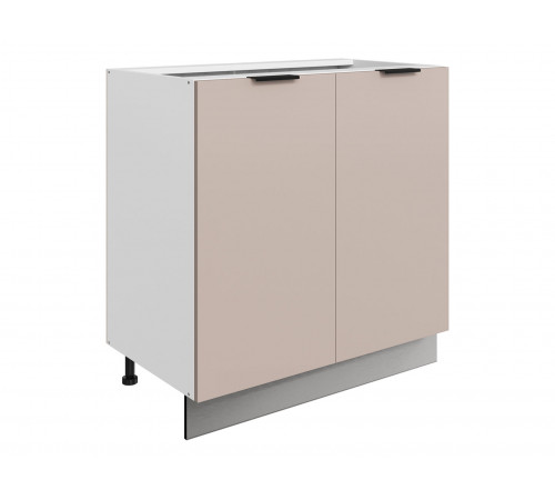 Стоун Стол 2 дв 80х82 см, белый/грей софттач