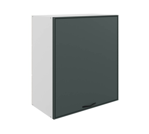 Монако Шкаф навесной 1 дв 60х72 см, белый/грин матовый
