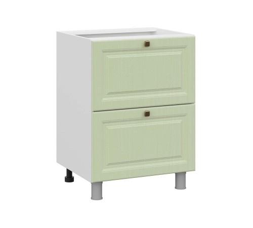 Прованс Стол 2 ящ 60х82,4 см, белый/фисташковый структурный