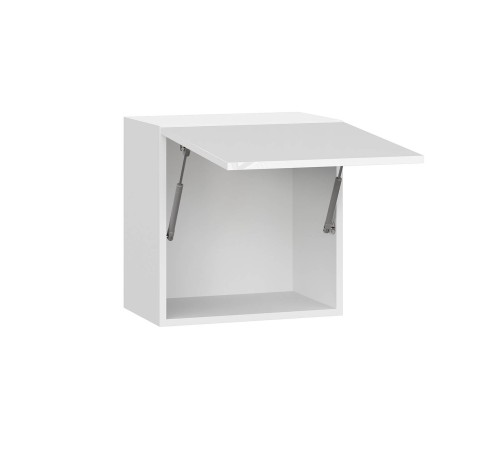 Стрэйт Шкаф навесной антресольный 1 дв 45х45,6 см, белый/белый глянец