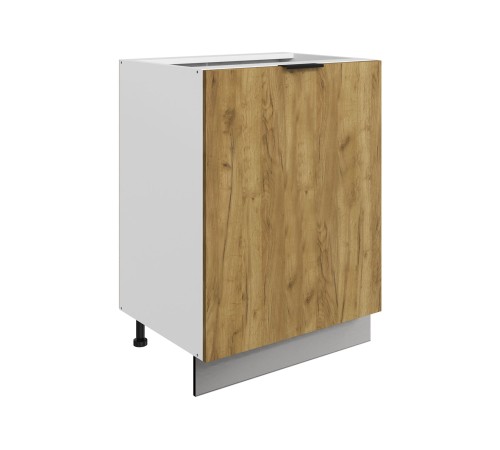 Стоун Стол 1 дв 60х82 см, белый/акация светлая