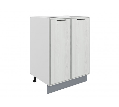 Монако Стол 2 дв 60х82 см, белый/дуб белый матовый