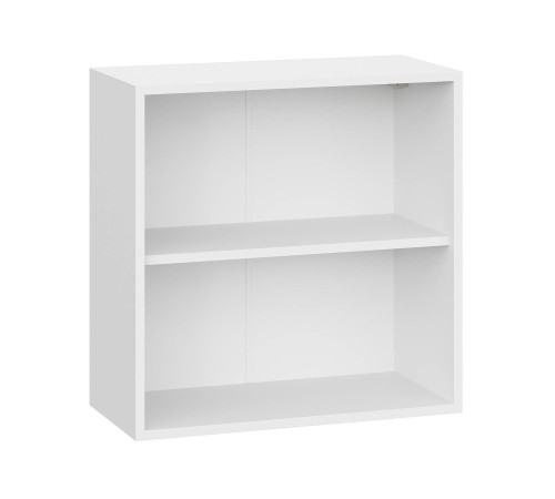 Стрэйт Шкаф антресольный 1 дв 60х60 см, белый/белый глянец