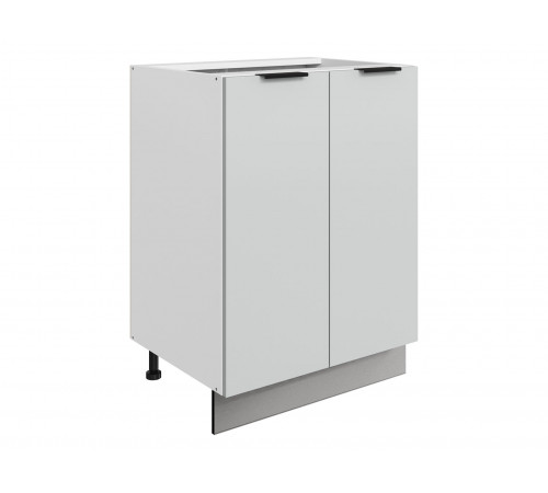 Стоун Стол 2 дв 60х82 см, белый/лайт грей софттач