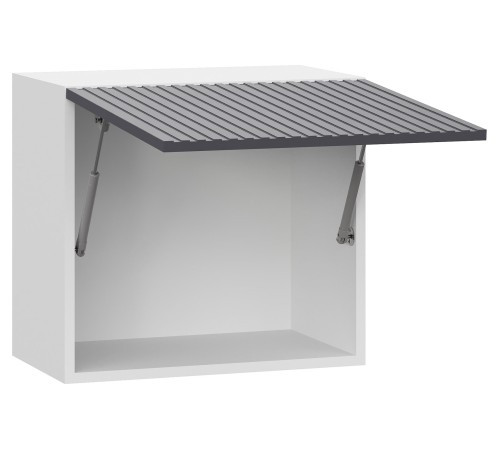 Стайл Навесной шкаф антресольный 1 дв 50х45,6 см, белый/графит