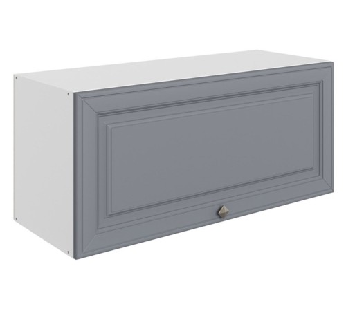 Мишель Шкаф навесной антресольный 1 дв 80х36 см, белый/серый