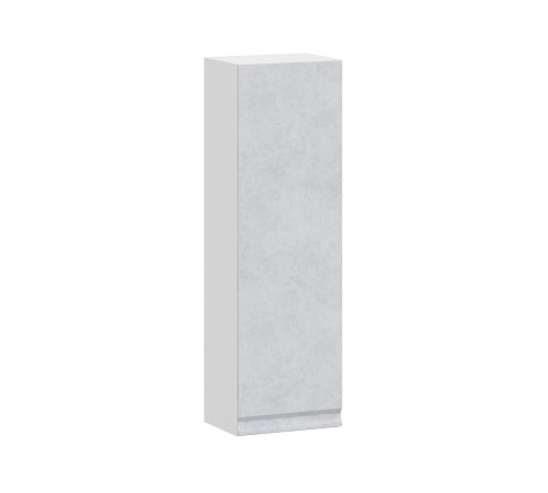 Вельвет Пенал навесной 1 дв 40х129х29,6 см, белый/бетон снежный