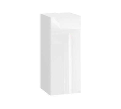 Стрэйт Шкаф 1 дв 30х72 см, белый/белый глянец