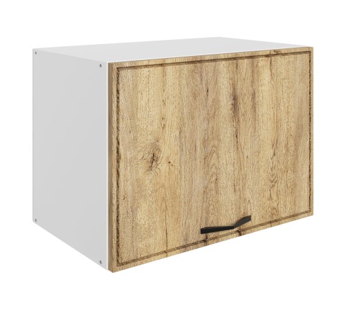 Монако Шкаф навесной антресольный 1 дв 50х36 см, белый/дуб европейский матовый