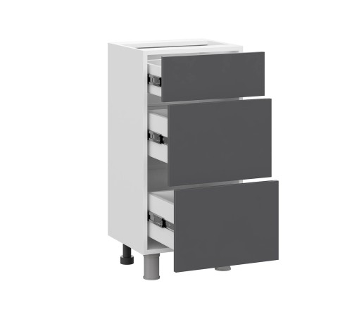 Модерн Стол 3 ящ 40х82,4 см узкий 400, белый/графит