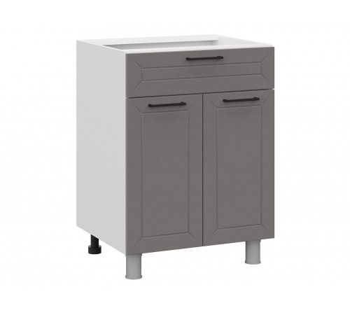 Вектор Стол 2 дв 1 ящ 60х82,4 см, белый/грей