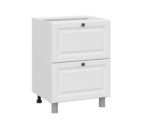 Прованс Стол 2 ящ 60х82,4 см, белый/белый текстурный