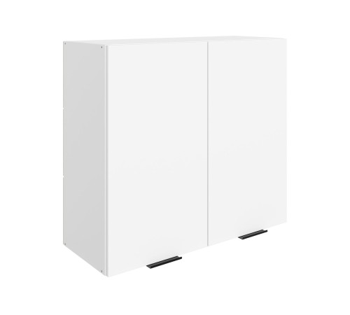 Стоун Шкаф навесной 2 дв 80х72 см, белый/джелато софттач