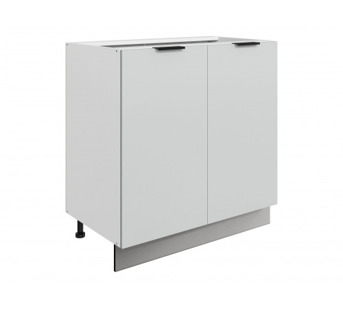 Стоун Стол 2 дв 80х82 см, белый/лайт грей софттач