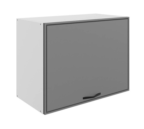 Монако Шкаф навесной антресольный 1 дв 60х45 см, белый/графит матовый