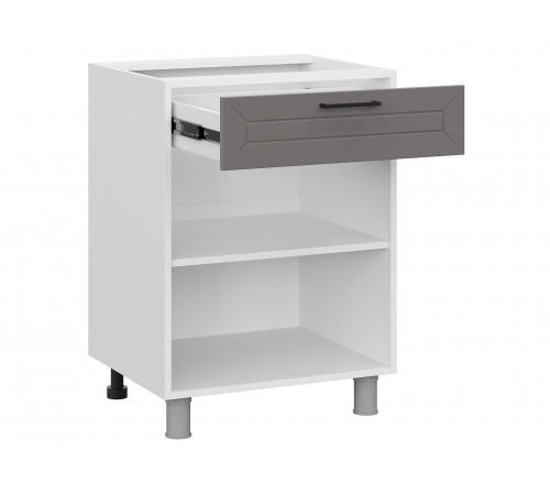 Вектор Стол 2 дв 1 ящ 60х82,4 см, белый/грей