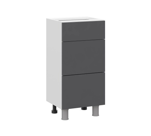 Модерн Стол 3 ящ 40х82,4 см узкий 400, белый/графит