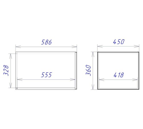 Женева Шкаф антресольный глубокий 1 дверь 60 см, дуб палермо/серый камень