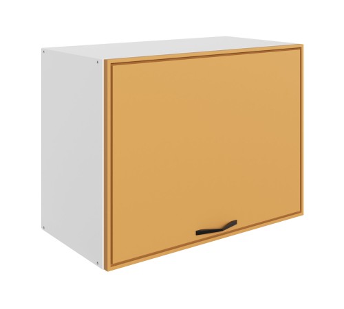 Монако Шкаф навесной антресольный 1 дв 60х45 см, белый/охра матовый