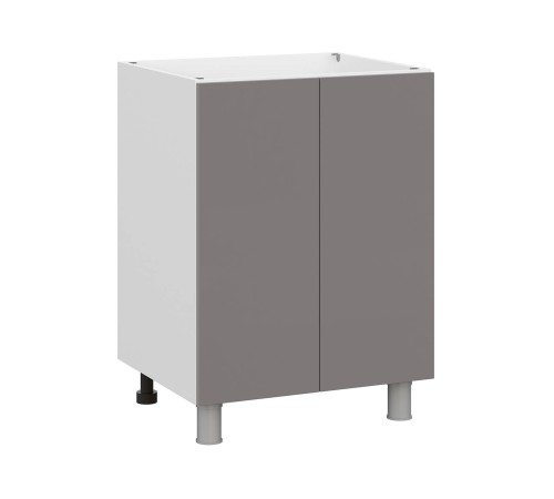 Модерн Стол под мойку 2 дв 60х82,4 см, белый/грей