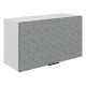 Стоун Шкаф навесной антресольный с фрезеровкой 1 дв 50х45 см, белый/джелато софттач