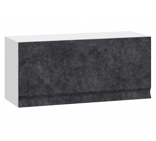 Вельвет Шкаф навесной антресольный 1 дв 80х36 см, белый/бетон графит