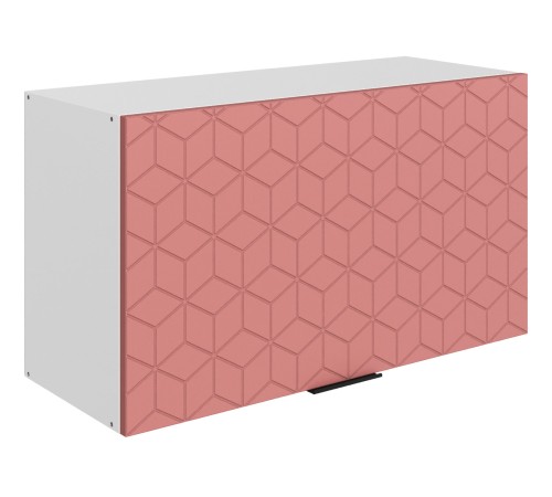 Стоун Шкаф навесной антресольный с фрезеровкой 1 дв 50х45 см, белый/джелато софттач