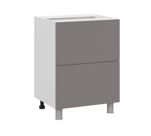 Модерн Стол 2 ящ 60х82,4 см, белый/грей