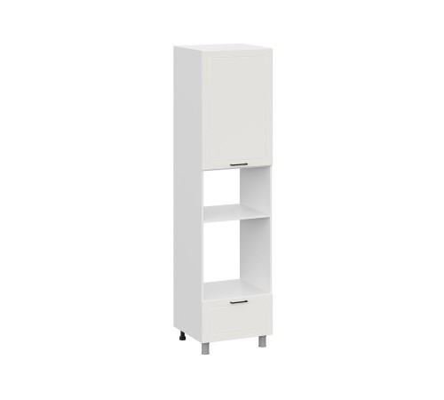 Вектор Пенал под духовку и СВЧ 1 дв 1 ящ 60х233,2 см, белый/бланж