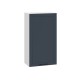 Вектор Шкаф 1 дв 30х91,2 см, белый/базальт