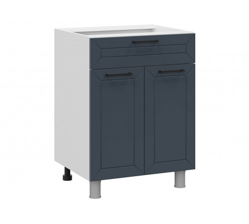 Вектор Стол 2 дв 1 ящ 60х82,4 см, белый/океания