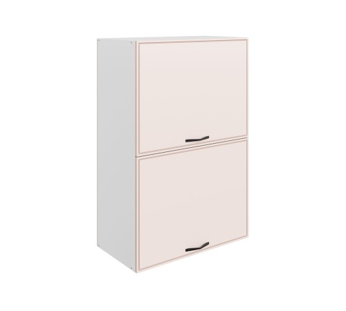 Монако Шкаф навесной антресольный 2 дв 60х90 см, белый/айвори матовый