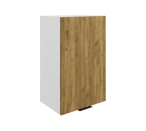 Стоун Шкаф навесной 1 дв 45х72 см, белый/акация светлая