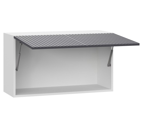 Стайл Навесной шкаф антресольный 1 дв 80х45,6 см, белый/графит