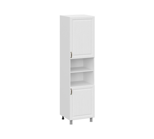 Прованс Пенал под духовку 2 дв 60х233,2 см, белый/белый текстурный