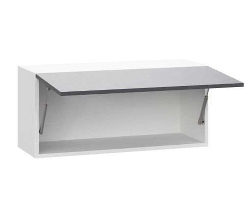 Модерн Шкаф антресольный 1 дв 80х36 см, белый/графит