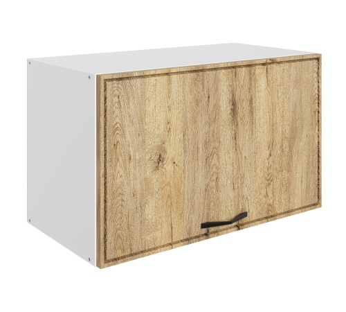 Монако Шкаф навесной антресольный 1 дв 60х36 см, белый/дуб европейский матовый