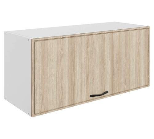 Монако Шкаф навесной антресольный 1 дв 80х36 см, белый/кешью матовый