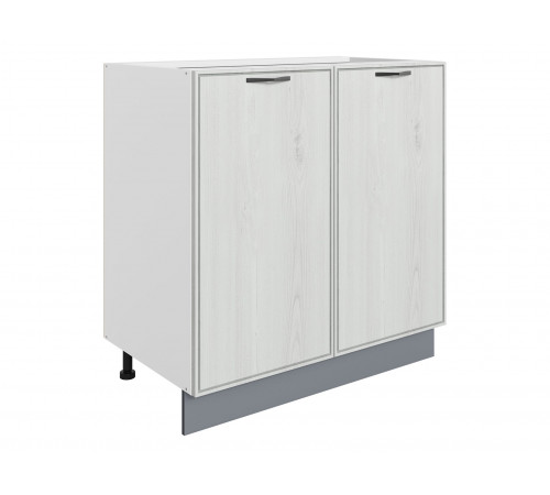 Монако Стол 2 дв 80х82 см, белый/дуб белый матовый