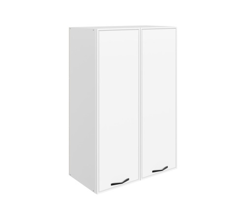 Монако Шкаф навесной 2 дв 60х90 см, белый/милк матовый