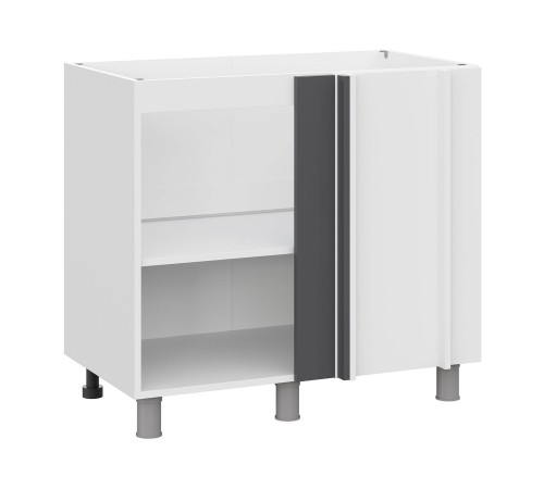 Модерн Стол угловой 1 дв 90х82,4 см, белый/графит