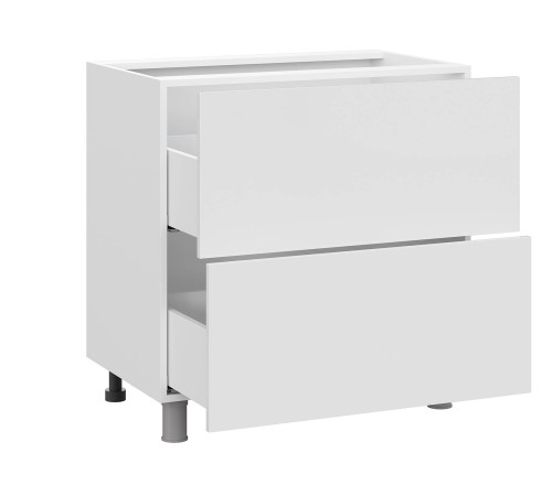Модерн Стол 2 ящ 80х82,4 см, белый/бланж