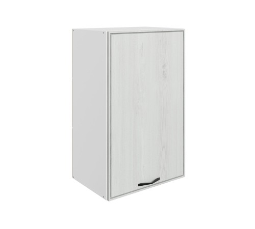Монако Шкаф навесной 1 дв 45х72 см, белый/дуб белый матовый